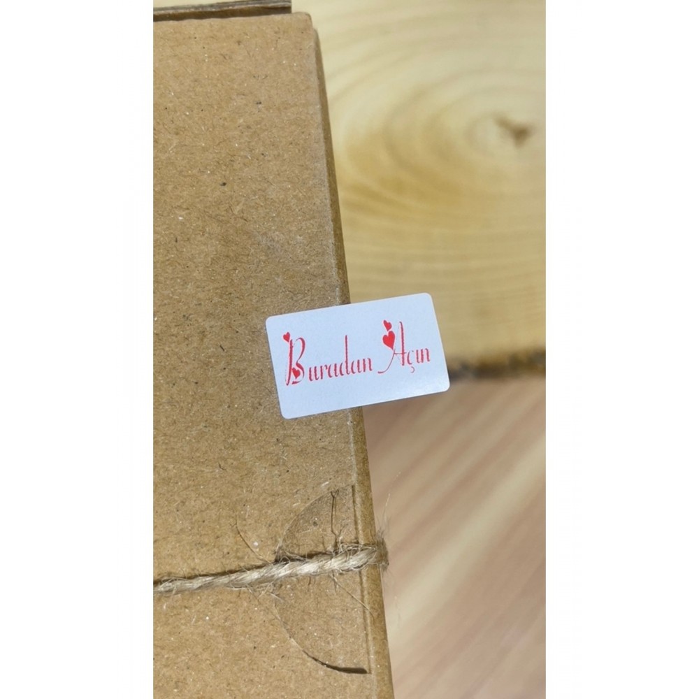Buradan Açın Yapışkanlı Etiket 20x15mm 200 Adet