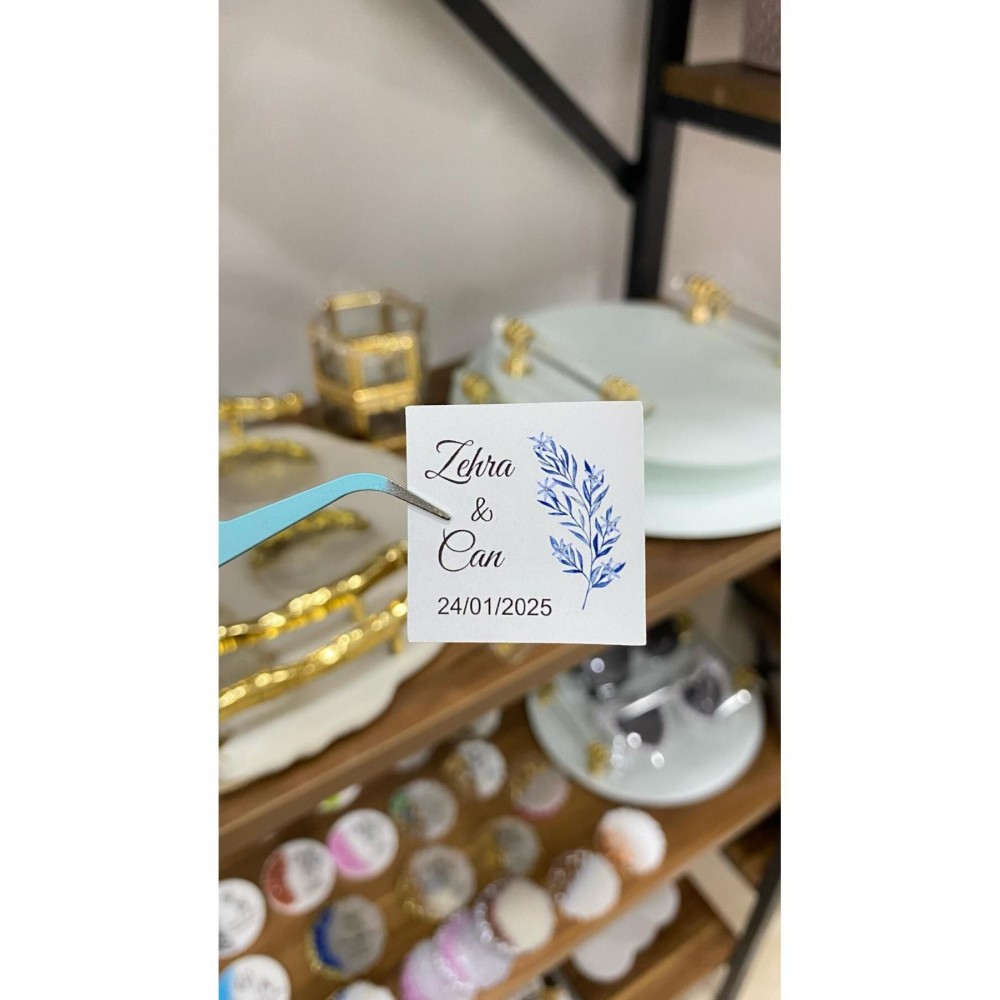 Söz, Kına, Nişan, Çikolata Etiketi 3,5x3,5 cm 70 Adet - ARLetikettasarım