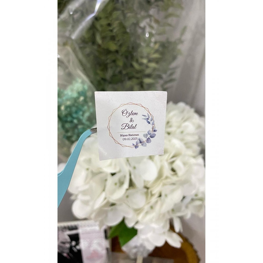 Söz, Kına, Nişan Çikolata Etiketi 3,5x3,5 cm 70 Adet - ARLetikettasarım