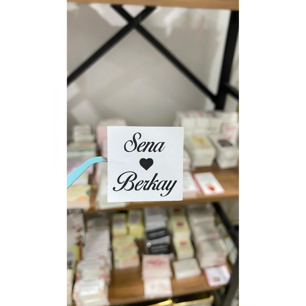 Söz, Kına, Nişan Çikolata Etiketi 3,5x3,5 cm 70 Adet - ARLetikettasarım