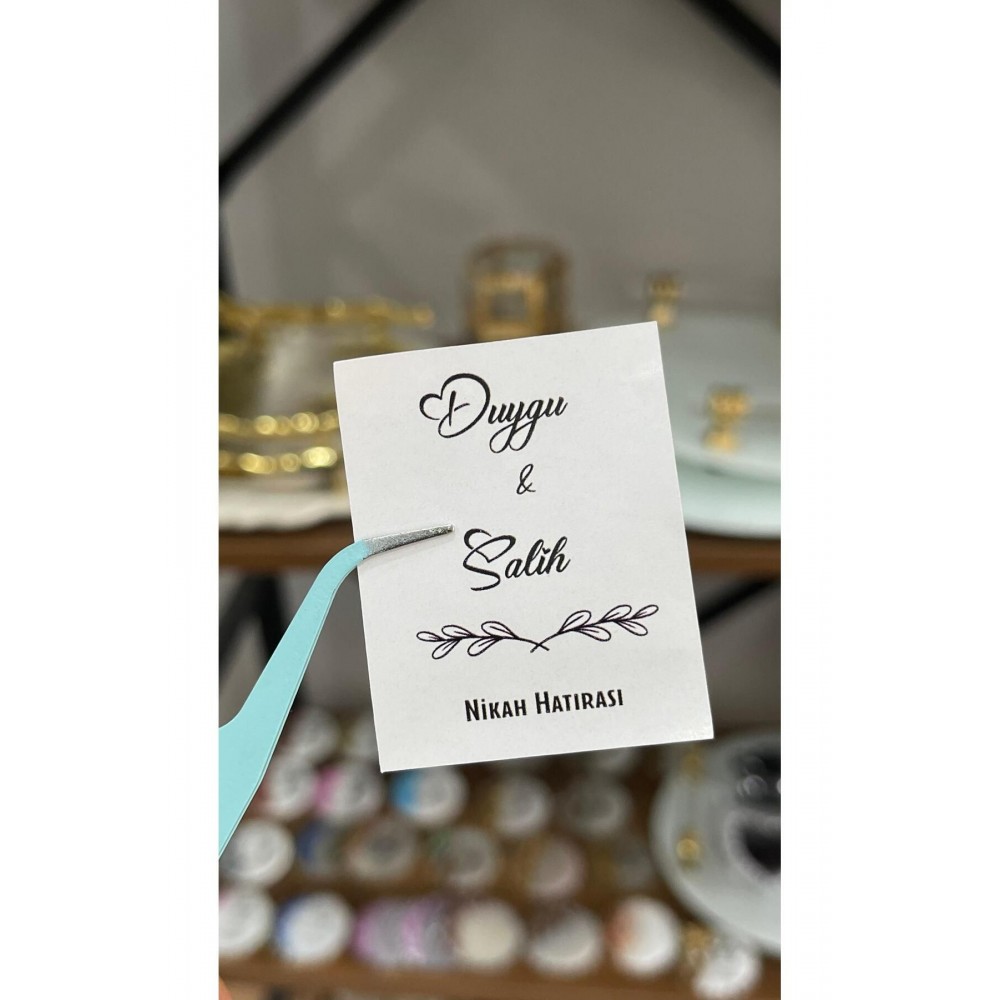 Söz, Kına, Nişan, Çikolata Etiketi 3,5x3,5 cm 70 Adet - ARLetikettasarım