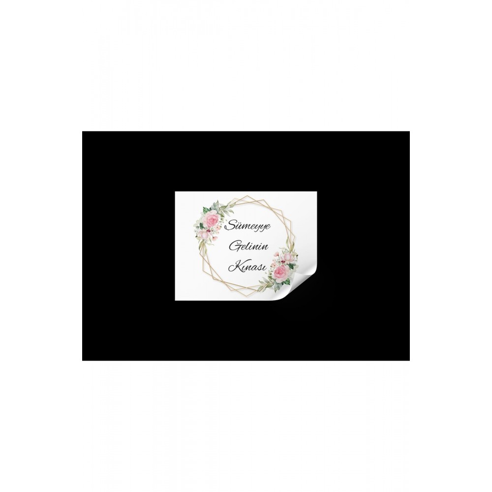 Gelin Kınası Etiketi A4 Sayfa 10 Adet - ARLetikettasarım