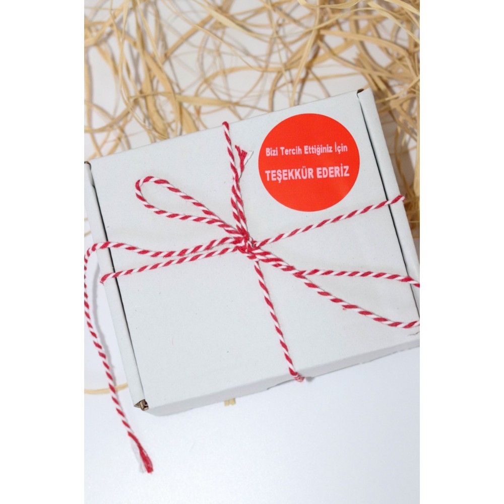 Bizi Tercih Ettiğiniz Için Teşekkür Ederiz Kırmızı 50 Mm Yuvarlak Yapışkanlı Sticker Etiket 100 Adet