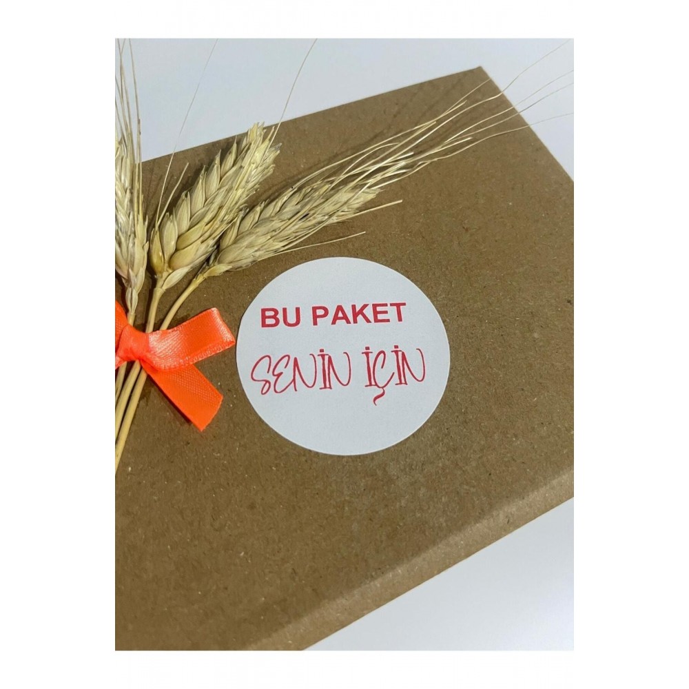 Bu Paket Senin İçin Yuvarlak Yapışkanlı Etiket 5x5 cm 100 adet