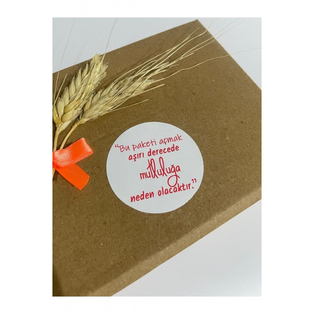 Bu Paketi Açmak Aşırı Derecede Mutlulupa Neden Olacaktır Yuvarlak Yapışkanlı Etiket 5x5 cm 100 adet
