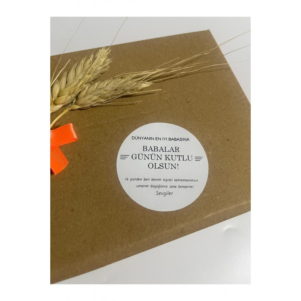 Babalar Günün Kutlu Olsun Yuvarlak Yapışkanlı Etiket 5x5 cm 100 adet