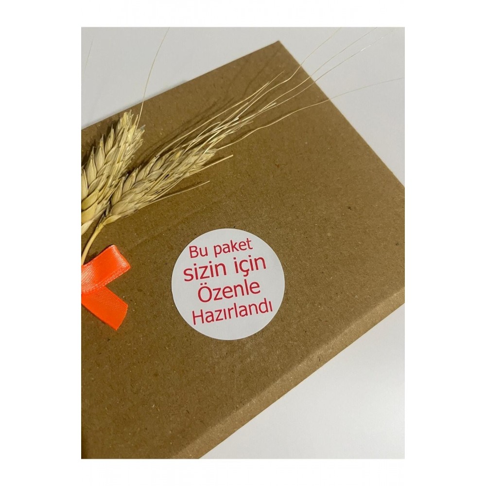 Bu Paket Sizin İçin Özenle Hazırlandı Yuvarlak Yapışkanlı Etiket 4x4 cm 120 adet