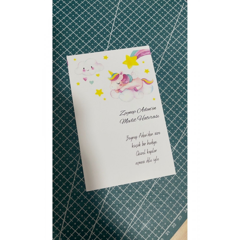 Mevlüt Hatırası Anahtarlık Kartı 9,5x15 cm 49 Adet