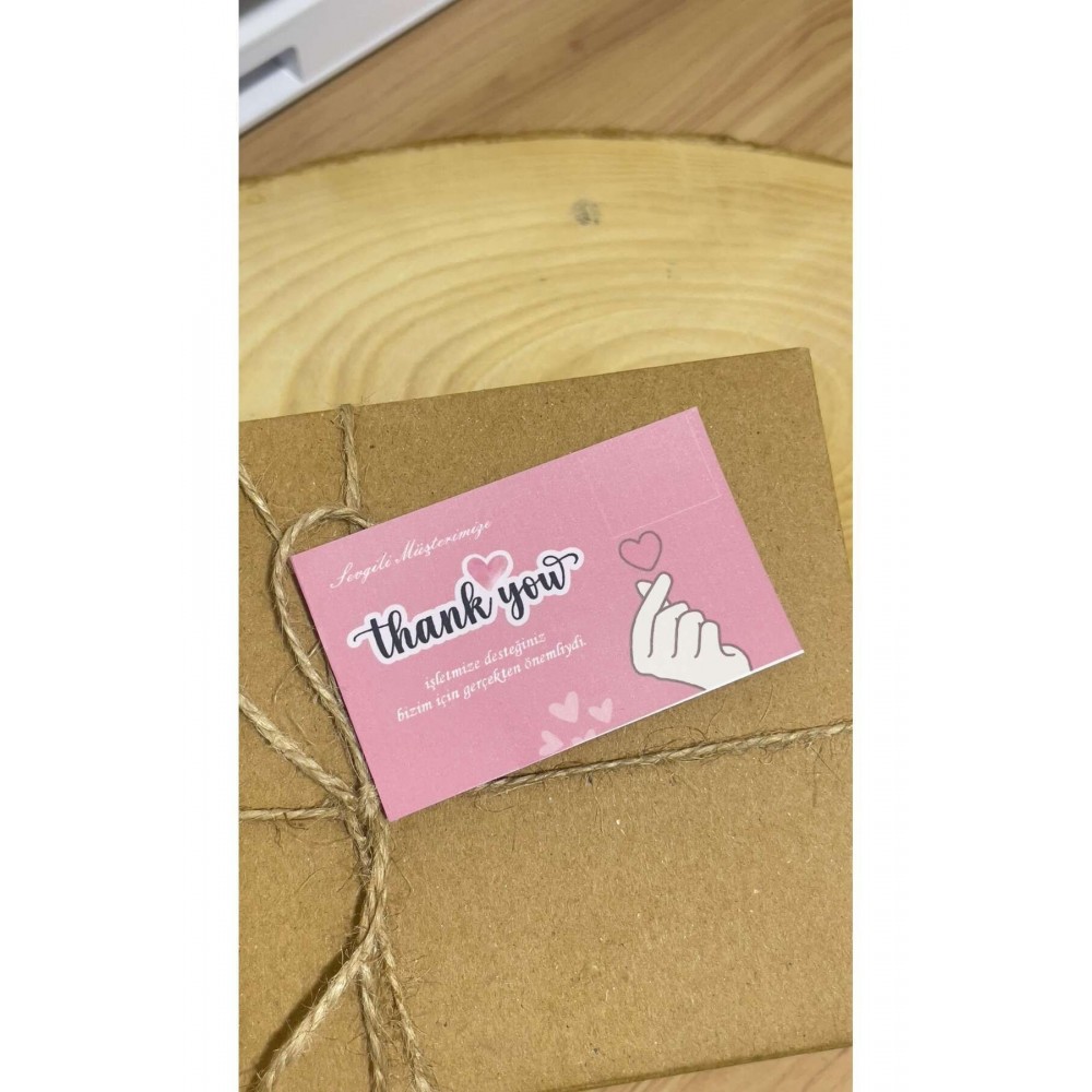 E-Ticaret Teşekkür Kartı 5x8 cm 100 Adet