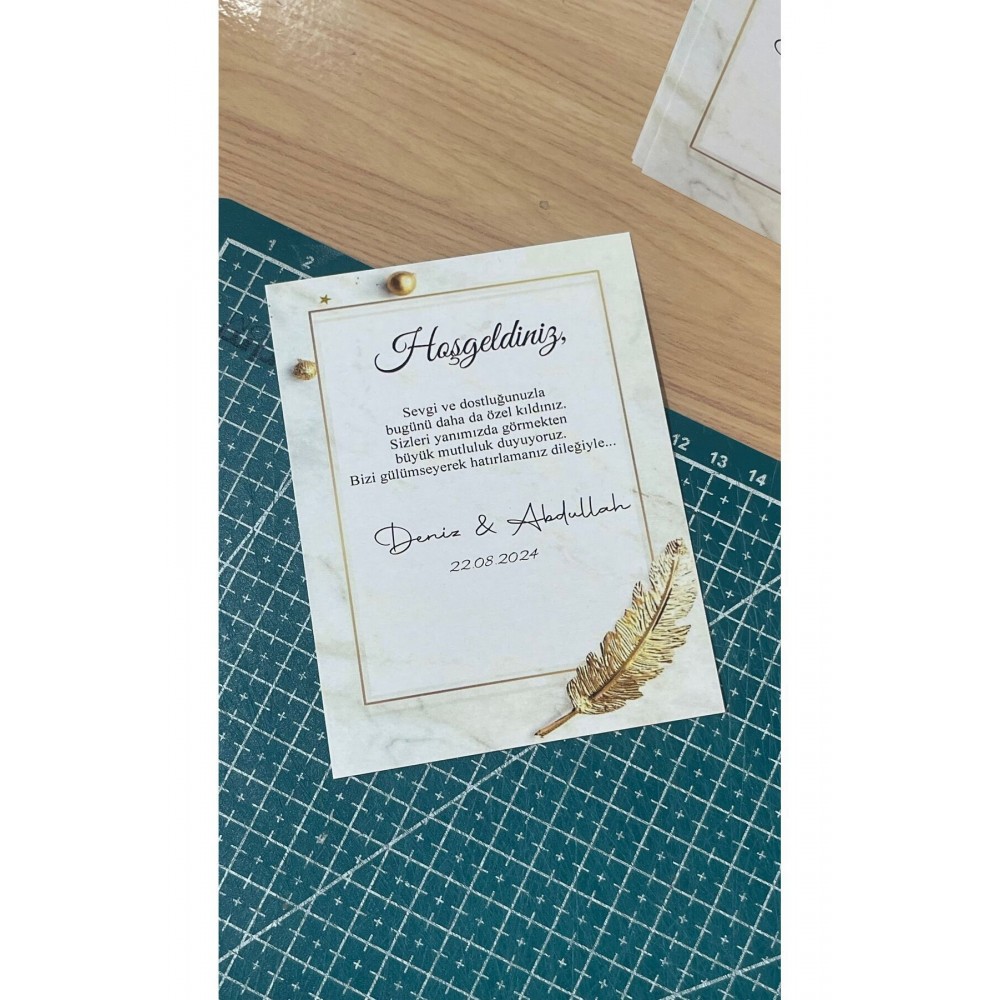 Söz,Kına,Nişan,Düğün Hatırası Kartı 63 Adet 9x12 cm