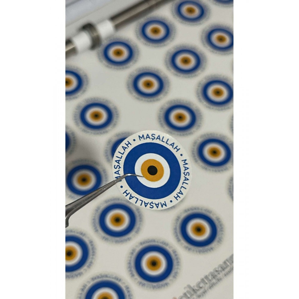 Maşallah Etiketi 4x4 Cm 20 Adet -