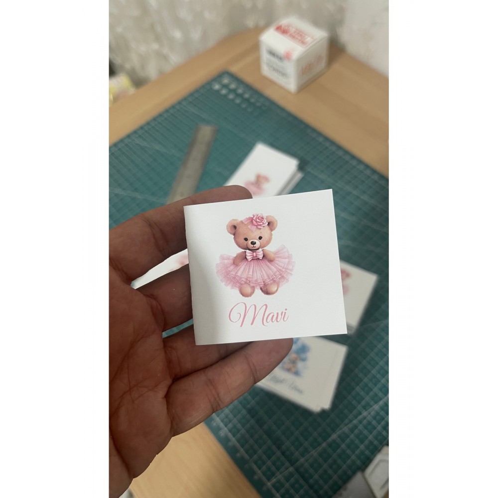 Katlamalı çikolata hediyeliği Kartı 5x12 cm 105 Adet