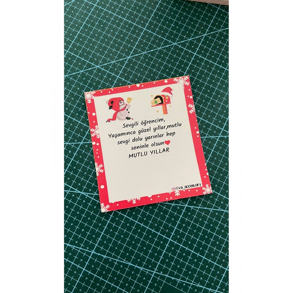 Yeni Yıl Bileklik Kartı 63 Adet 8x12 cm