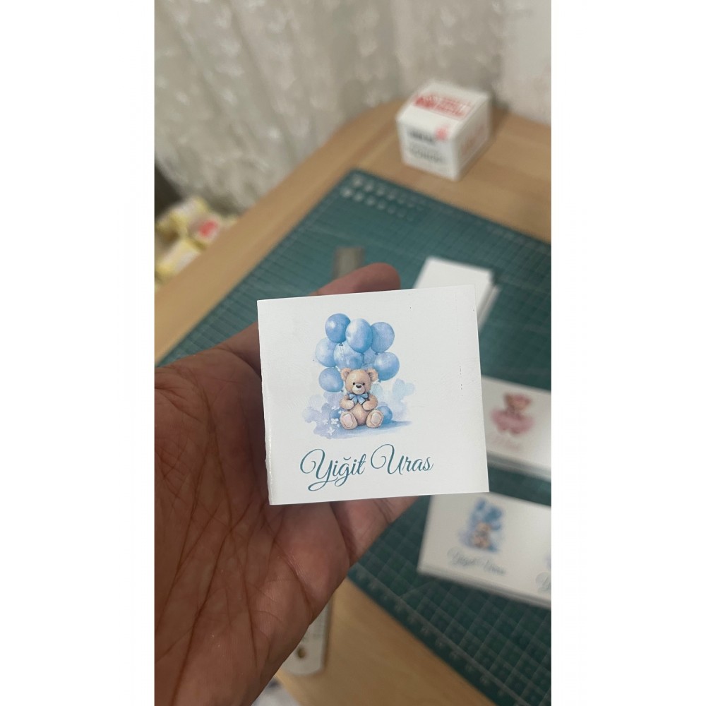 Katlamalı hediyelik çikolata kartı 5x12 cm 105 Adet