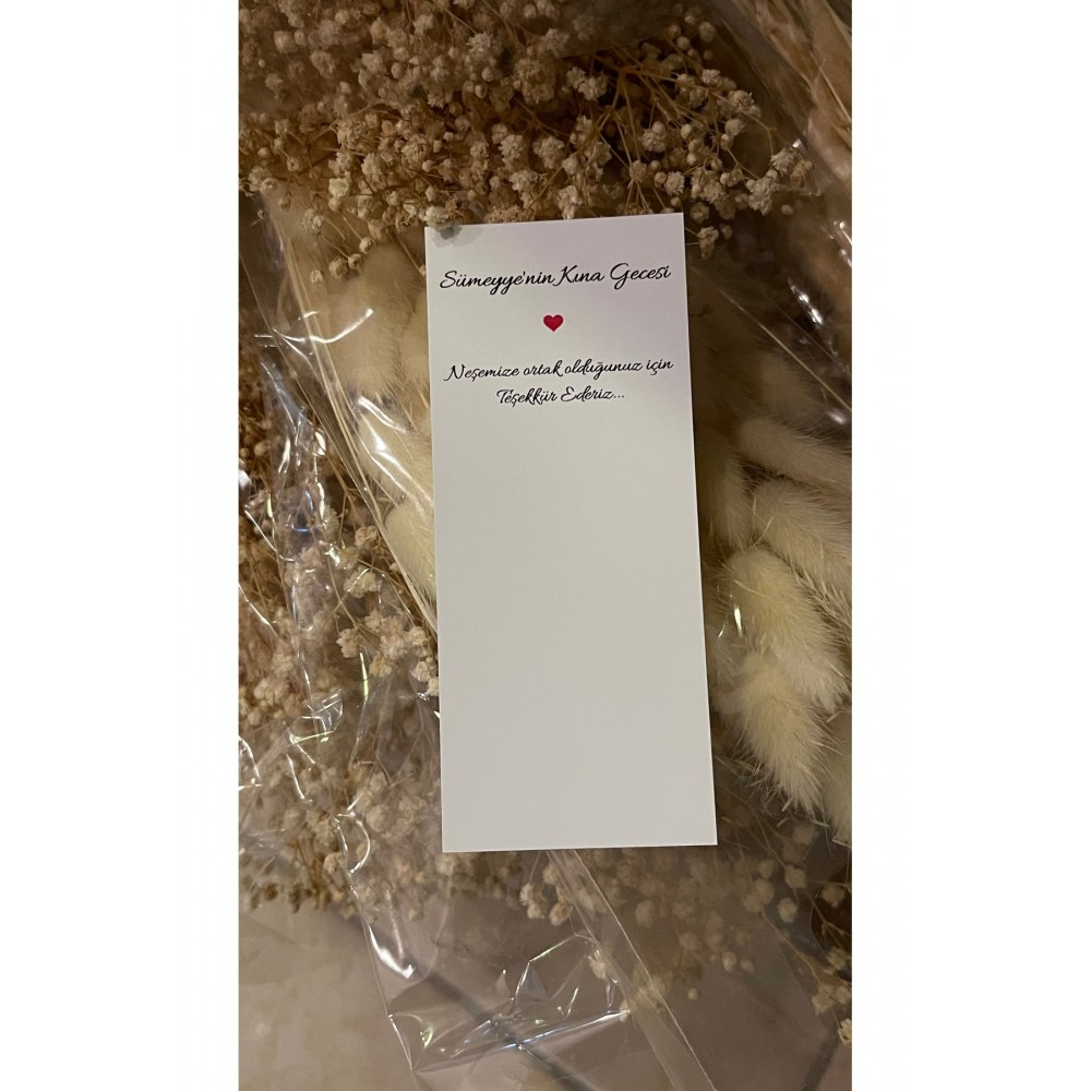 Masa ve Toka Kart 5x12 cm 105 Adet Hediyelik Kart