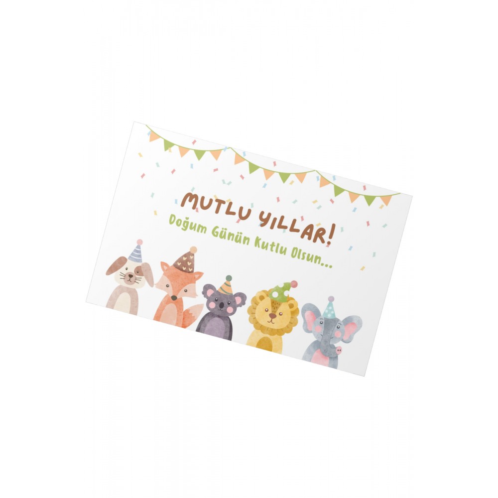 Doğum Günü Kartı 5x8 cm 100 Adet