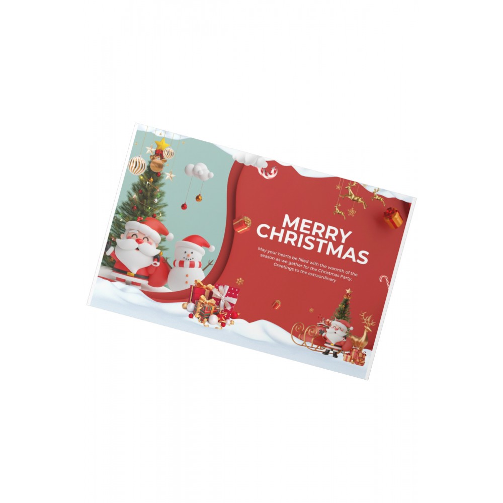 Yeni Yıl Kartı Merry Christmas 5x8 cm 100 Adet Model02