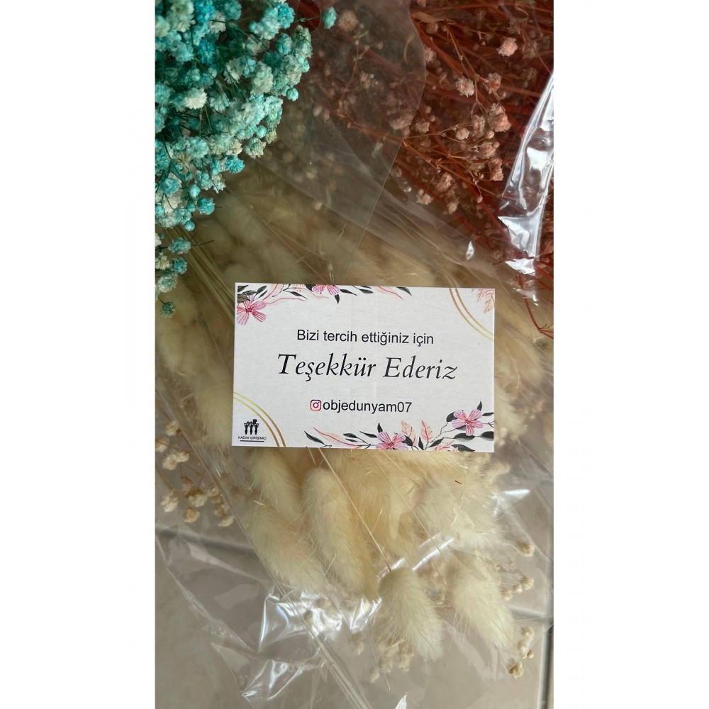 Kişiye Özel E-ticaret Teşekkür Kartı 5x8 cm 100 Adet