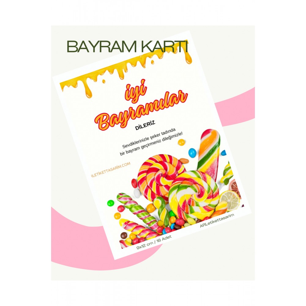 Bayram Kartı 9x12 cm 18 Adet -Arl-Bayram-kartı11