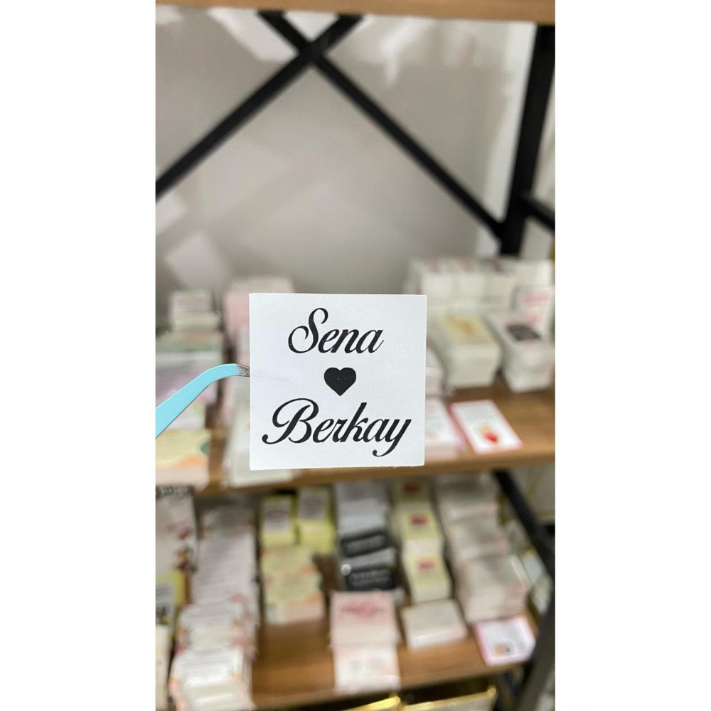 Söz, Kına, Nişan Çikolata Etiketi 3,5x3,5 cm 70 Adet - ARLetikettasarım