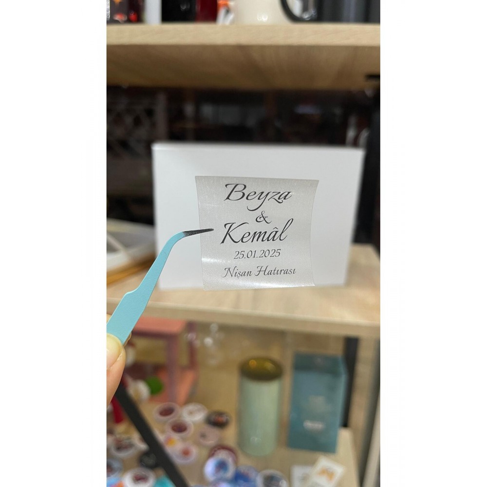 Şeffaf Etiket 4x5 cm 42 Adet Söz,kına,Nişan,Düğün - ARLetikettasarım