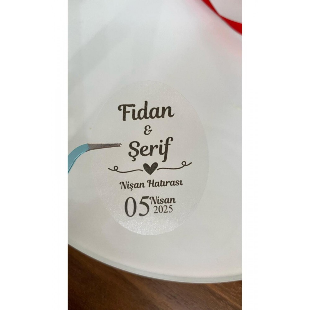 Şeffaf Etiket 4x5 cm 42 Adet Söz,kına,Nişan,Düğün - ARLetikettasarım