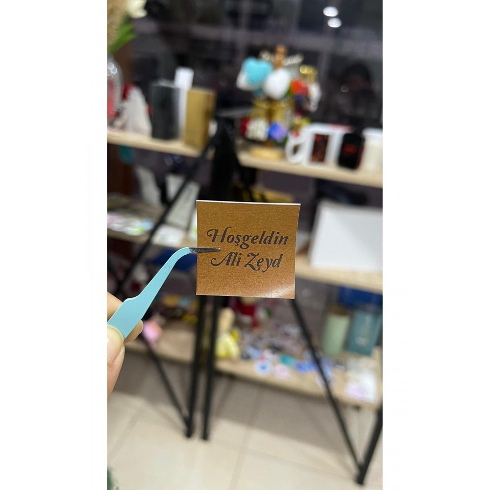 Yenidoğan Çikolata Etiketi 3,5x3,5 cm 70 Adet Kişiye Özel - ARLetikettasarım