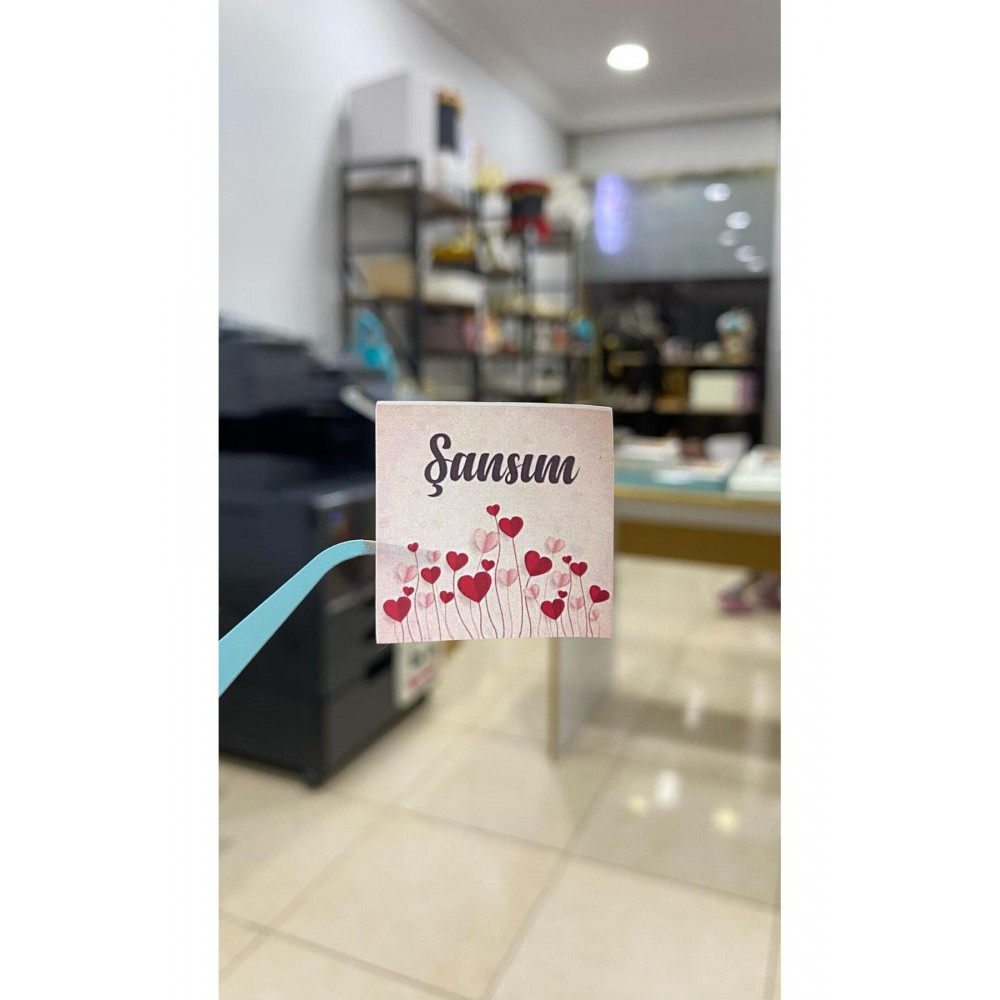 Şansım Yazılı Çikolata Etiketi 3,5x3,5 cm 70 Adet - ARLetikettasarım