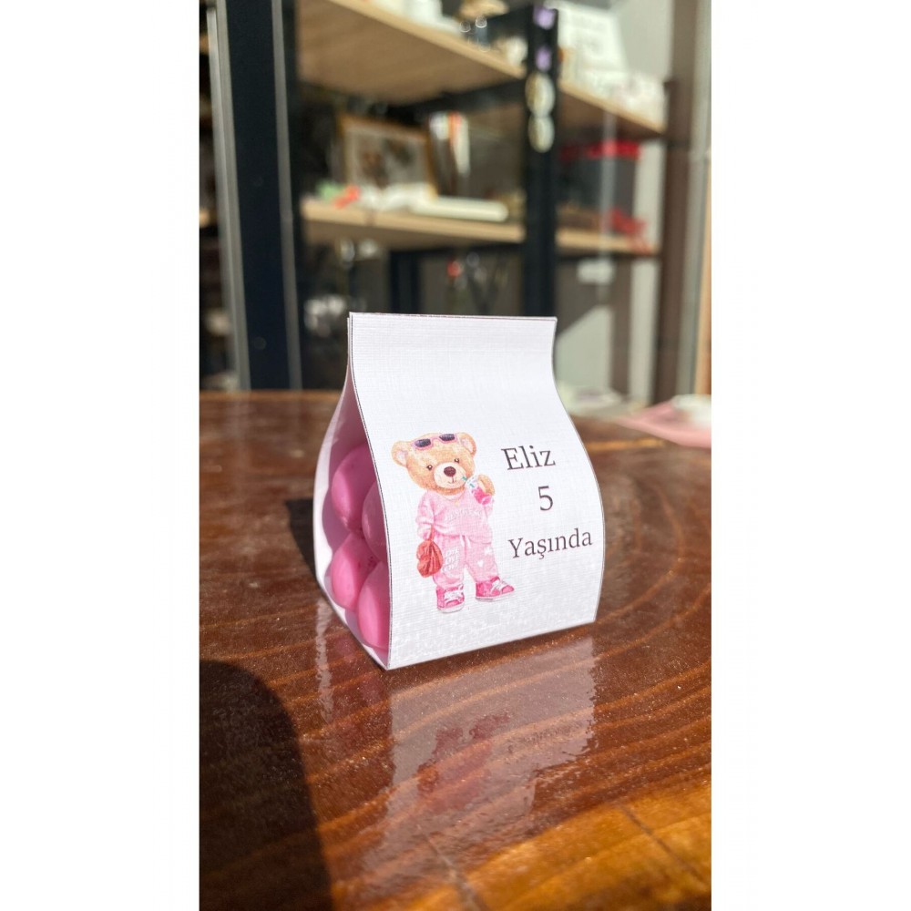 Doğum Günü Bubble Mum Süslenmiş Set 25 Adet - Arletikettasarım