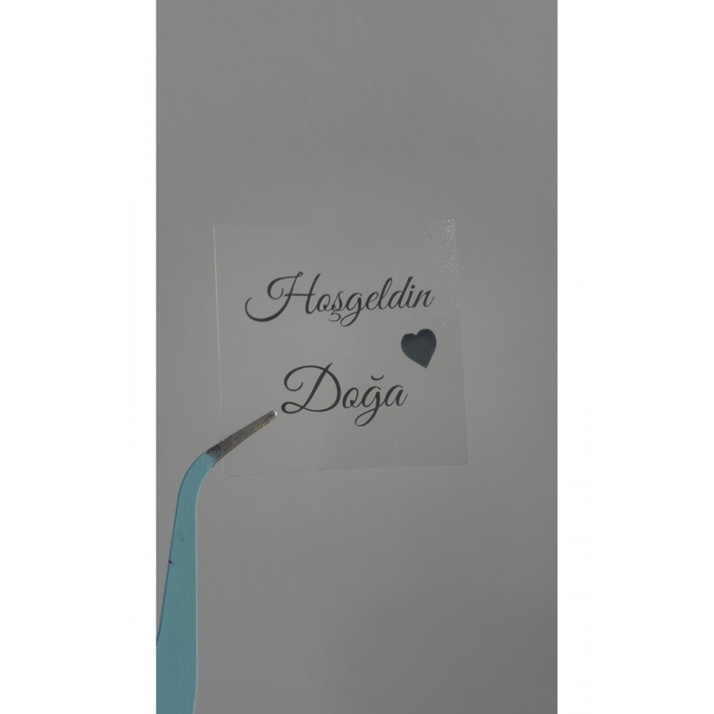 Yenidoğan Şeffaf Etiket 3,5 cm 88 Adet - Arletikettasarim