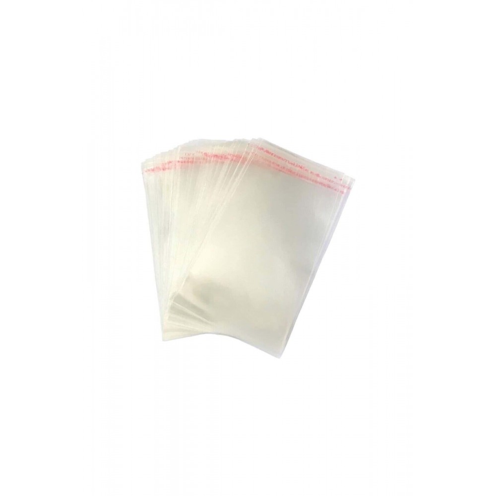 Şeffaf Bantlı Jelatin 10 cm X 15 cm 50 Adet - Arletikettasarım