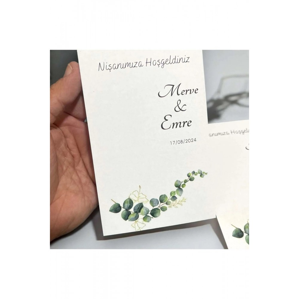 Nişanımıza Hoşgeldiniz Tarihli Anahtarlık Kartı 9,5x15 Cm 49 Adet