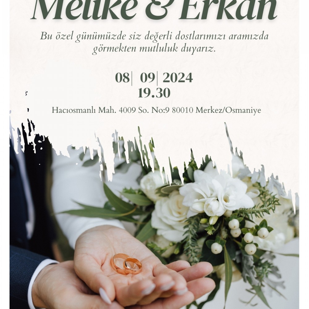 Zarfsız Düğün Davetiyesi 500 Adet - arl7255