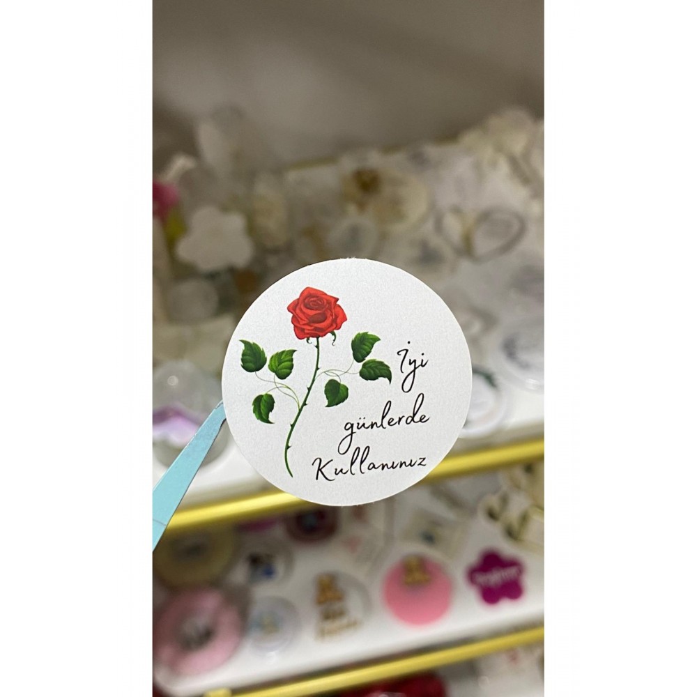 İyi Günlerde Kullanın e-ticaret paketleme Etiketi 4 cm Yuvarlak 70 Adet
